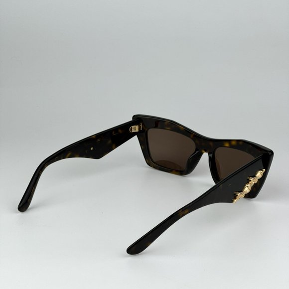 D&G DG4435 502/73 BRAND NEW Sunglasses Havana Dark Brown Cat Eye Women main image 5